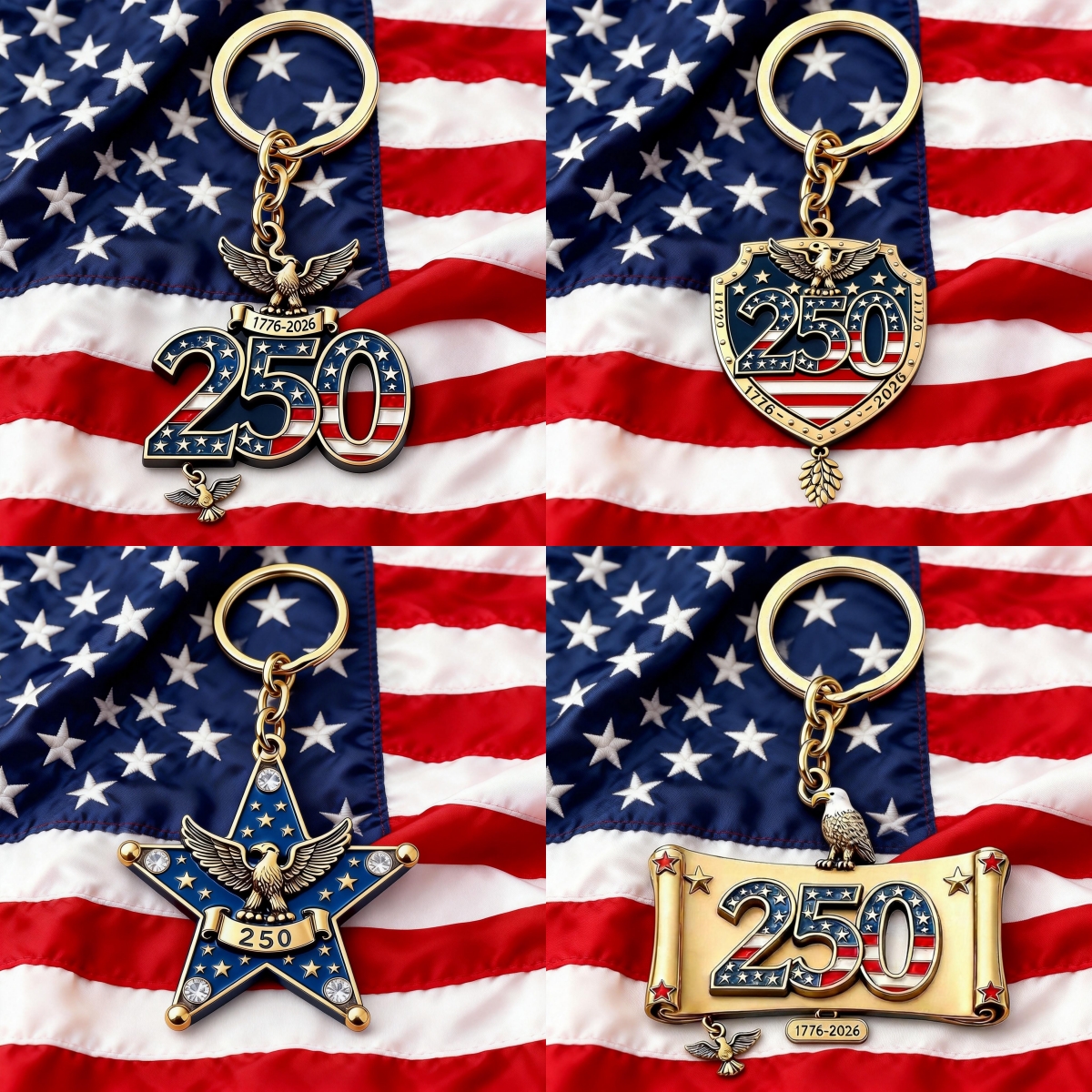 250th anniversary keychain