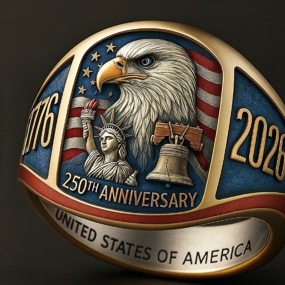 🔥Last Day 49% OFF - 250th Anniversary of American Independence Commemorative Ring 