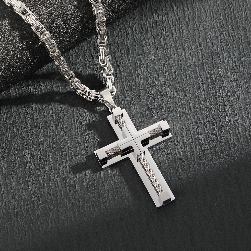 Elegant Cross Pendant Necklace