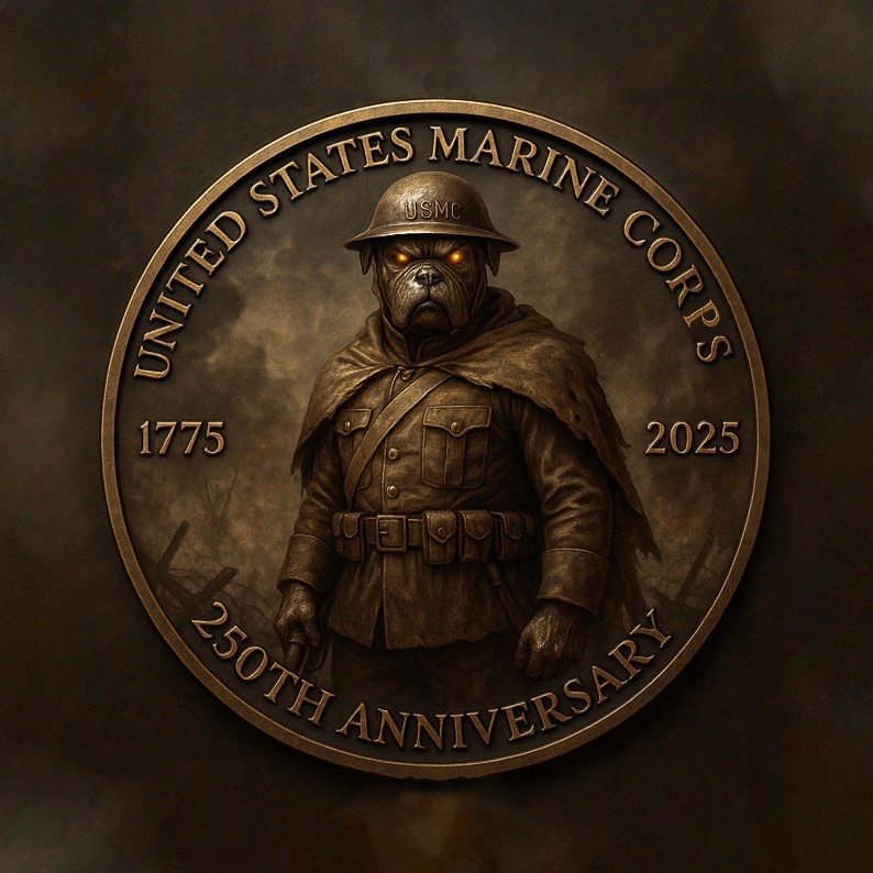 U.S. Marine Corps 250th Anniversary Commemorative Devil Dog Coin