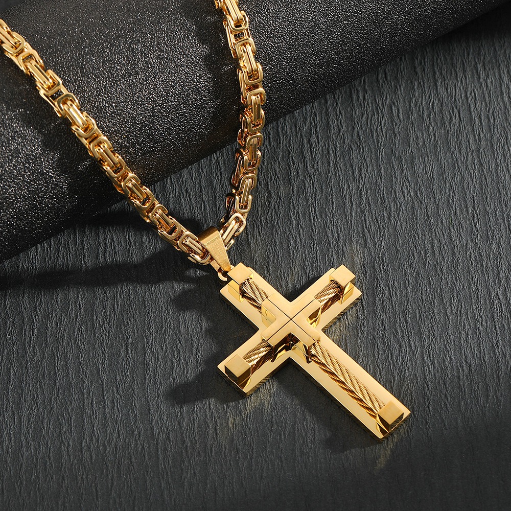Elegant Cross Pendant Necklace