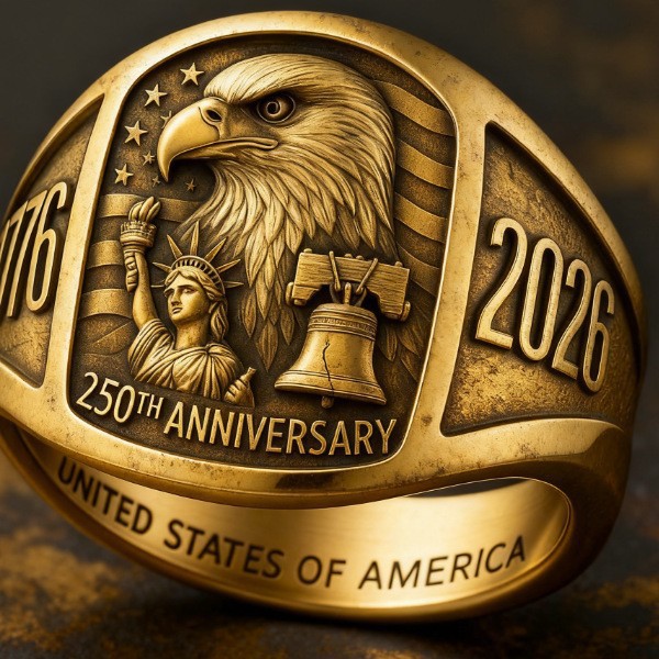 🔥Last Day 49% OFF - 250th Anniversary of American Independence Commemorative Ring 