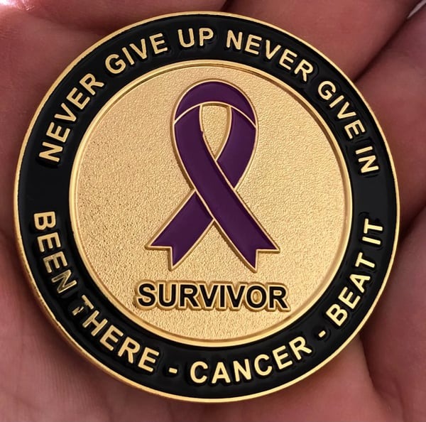 Cancer Awareness Survivor Challenge Coin