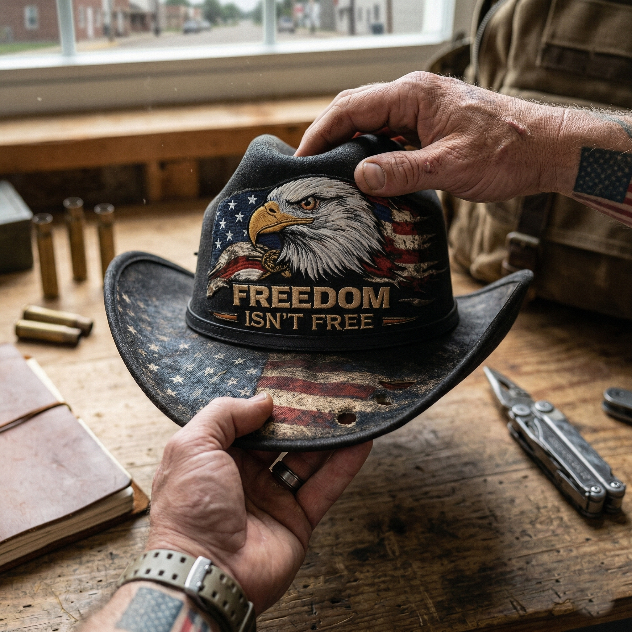 ⚡️Last Day 60% OFF - Freedom Isn’t Free™ Patriotic Cowboy Hat