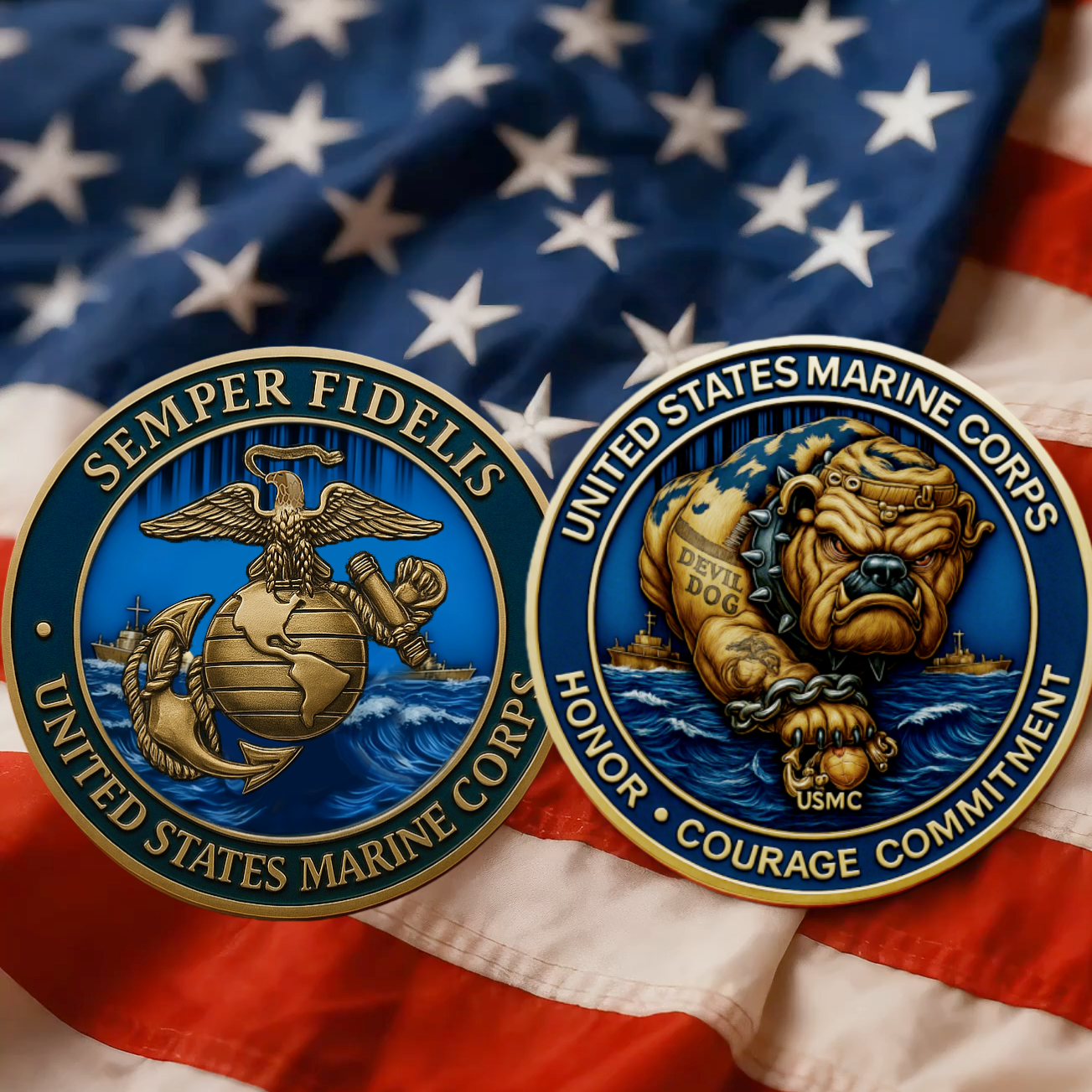 United States Marine Corps "Devil Dog" Commemorative Medal Landing Page