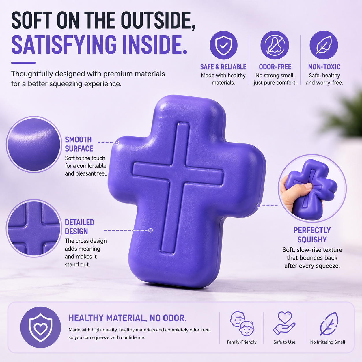 ✝️ Faith-Inspired Cross Squishy