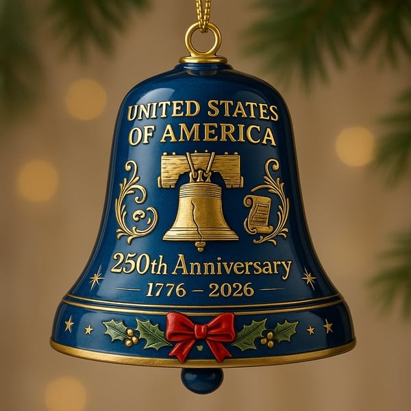 🎄✨ "Christmas Countdown 60%OFF -United States 250th Anniversary Bell Ornament  (🥳Same as the video)