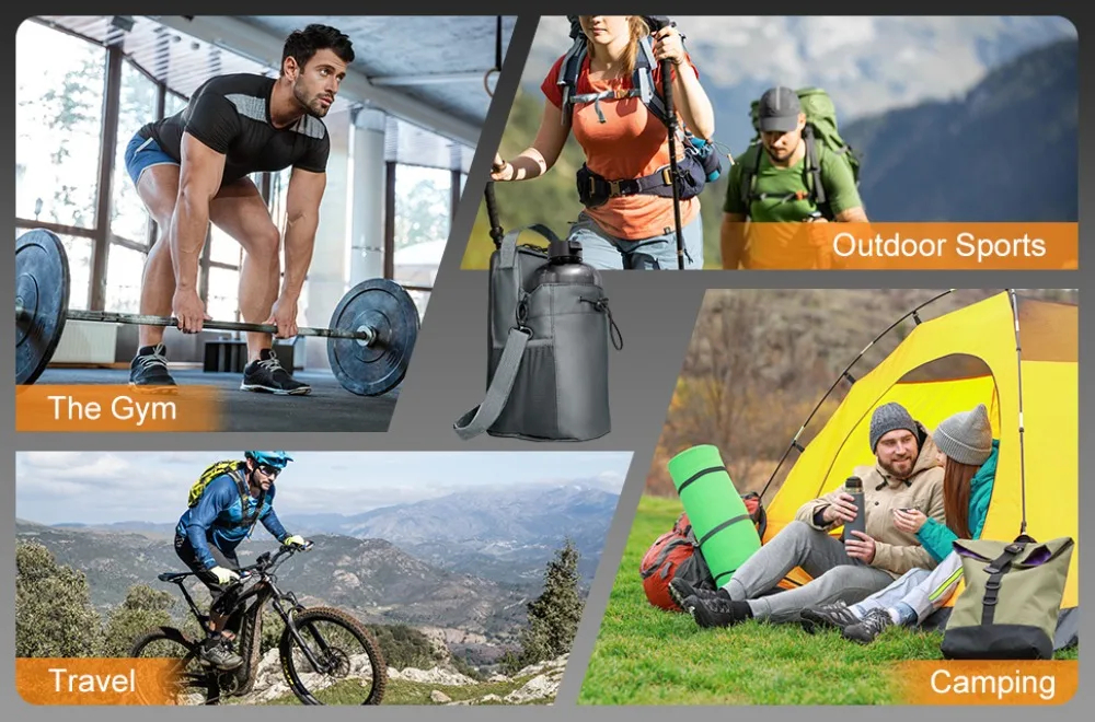 SuffaCo Magnetic Gym Water Bottle Holder Bag