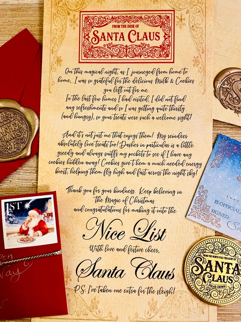 🎄Santa Gold Coin ‘THANK YOU For The Milk & Cookies’!🎅
