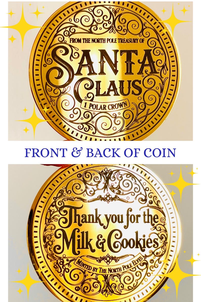 🎄Santa Gold Coin ‘THANK YOU For The Milk & Cookies’!🎅