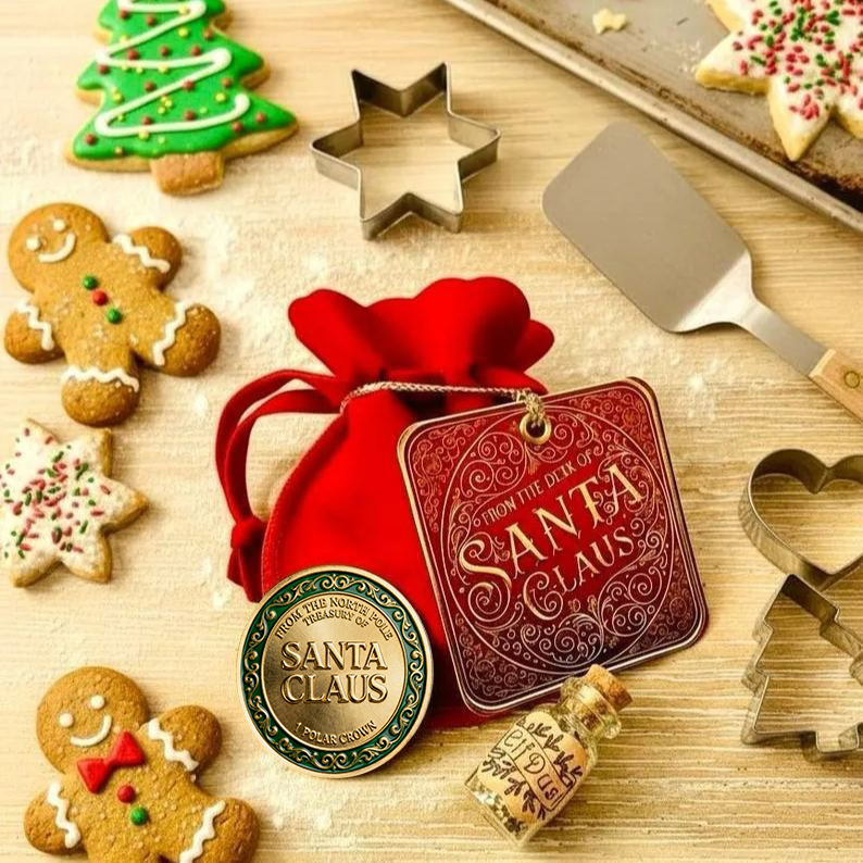 🎄Santa Gold Coin ‘THANK YOU For The Milk & Cookies’!🎅