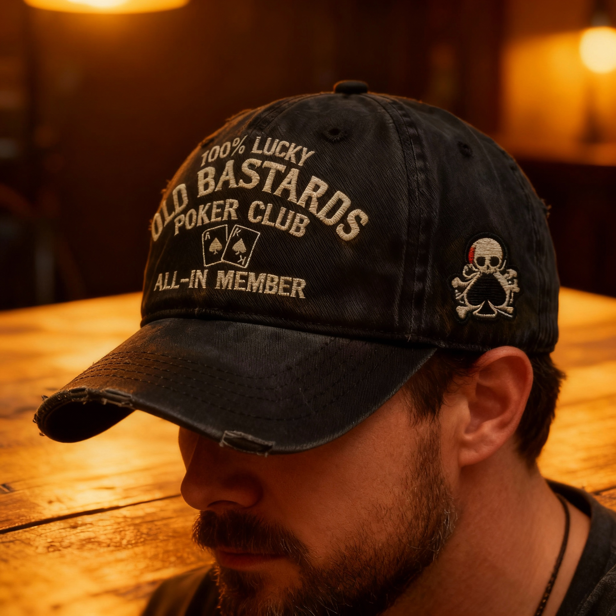 ⚡ Black Friday 24H Flash Sale-🧢 OLD BASTARDS POKER CLUB HAT-For the ones who never fold.