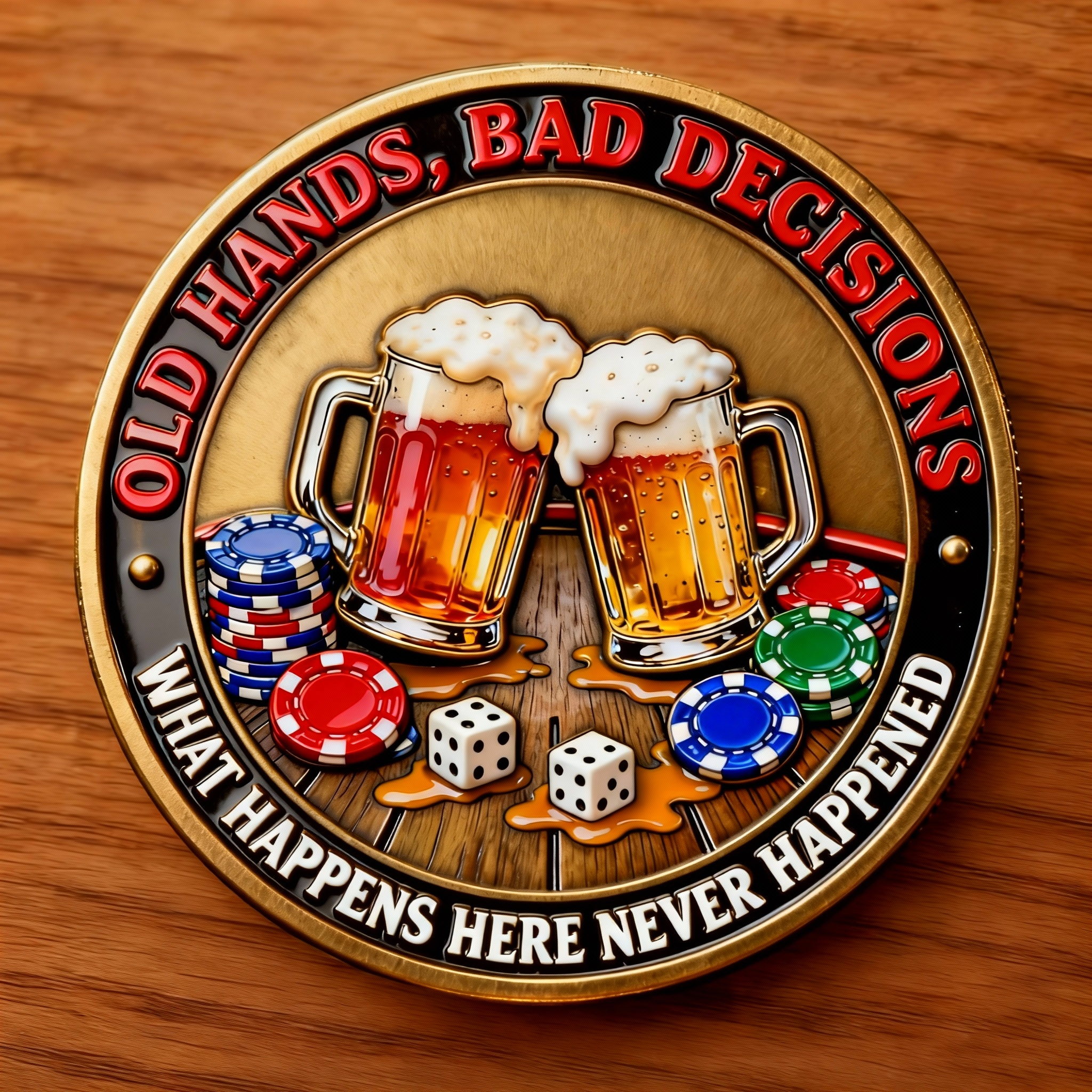 💥 Black Friday Exclusive 🍻 The Old Bastards Poker Club Challenge Coin 🃏
