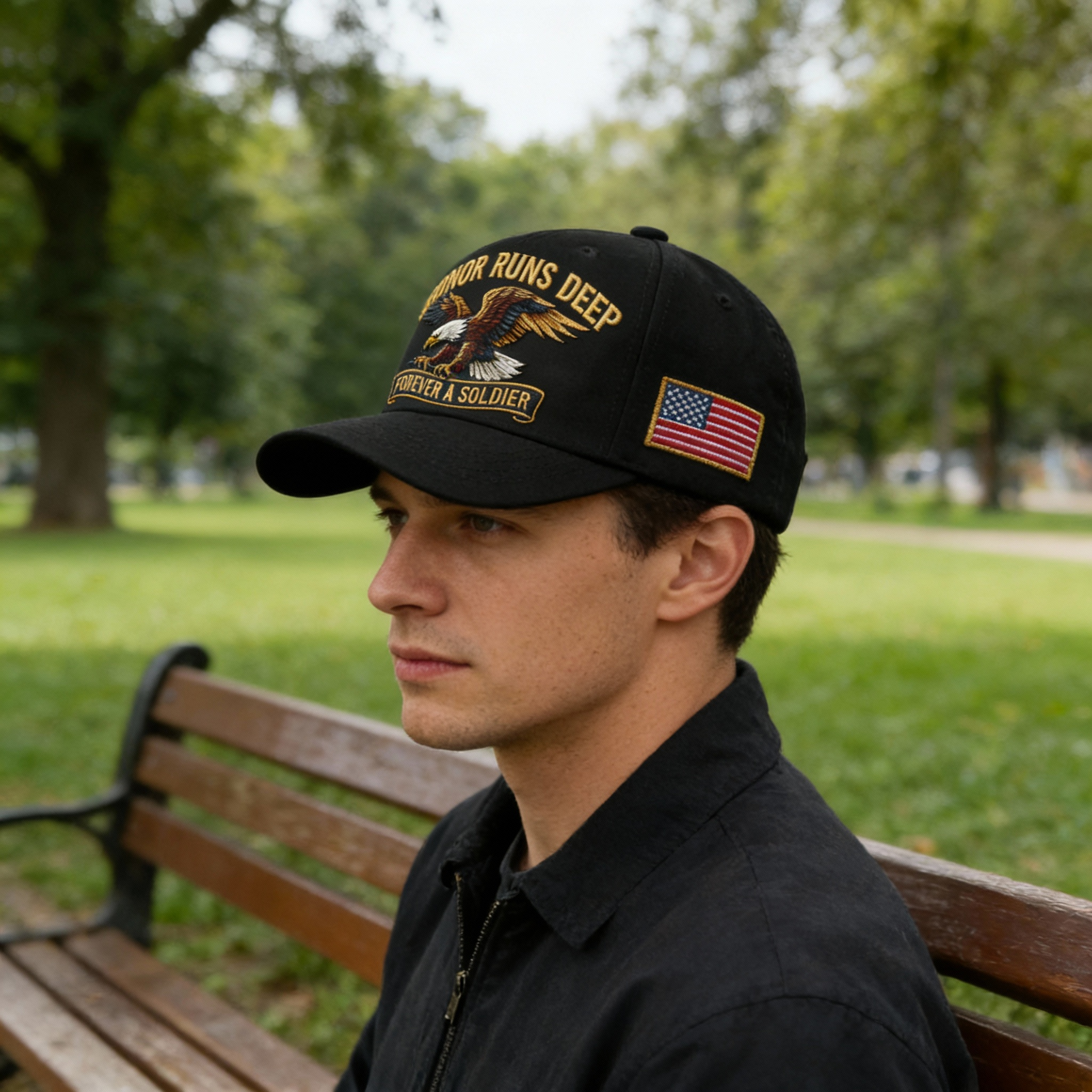 🎄Christmas Sale 50% OFF🔥🦅 HONOR RUNS DEEP™ — FOREVER A SOLDIER CAP