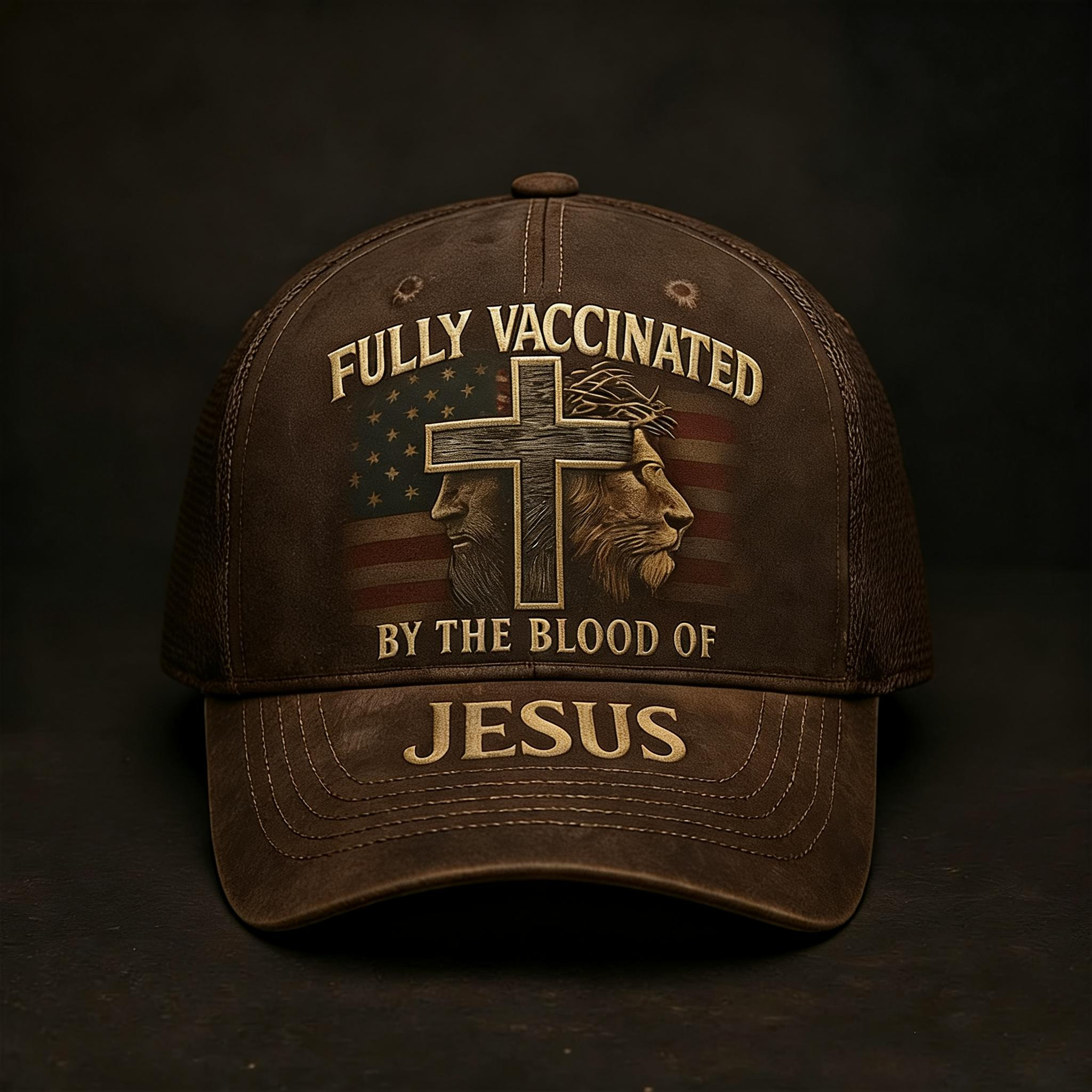 🎄New Year Sale 60% OFF🔥Fully Vaccinated by the Blood of Jesus – Faith Statement Cap