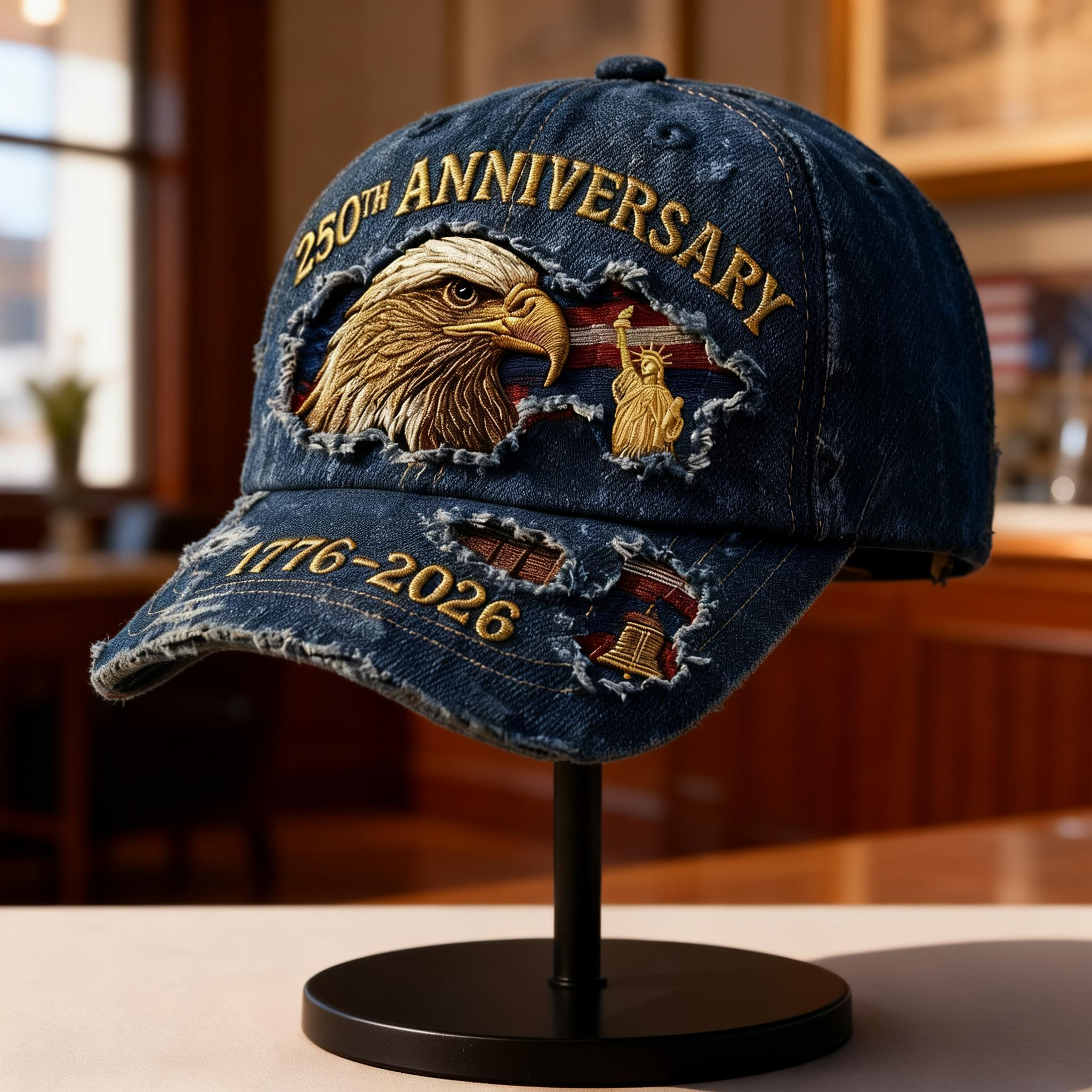 🎄New Year Sale 50% OFF🔥⭐ 250th Anniversary Patriotic Denim Cap