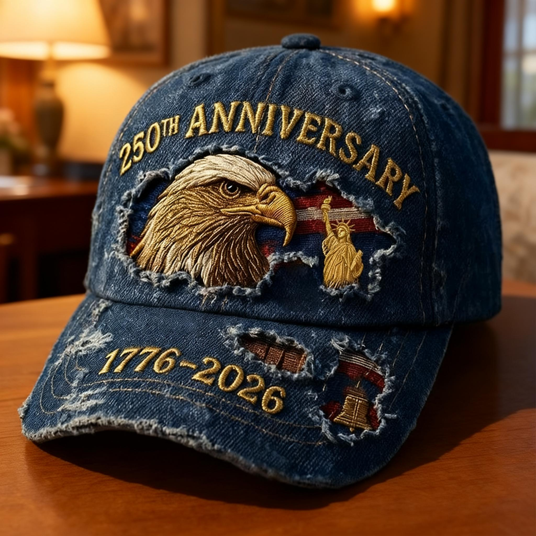 🎄New Year Sale 50% OFF🔥⭐ 250th Anniversary Patriotic Denim Cap