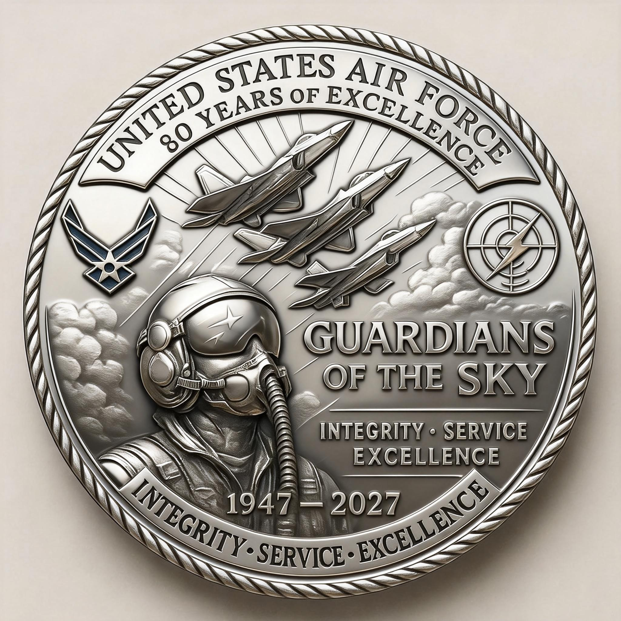 🏆New Year 60% OFF💖-United States Air Force 80th Anniversary Challenge Coin – “Guardians of the Sky”