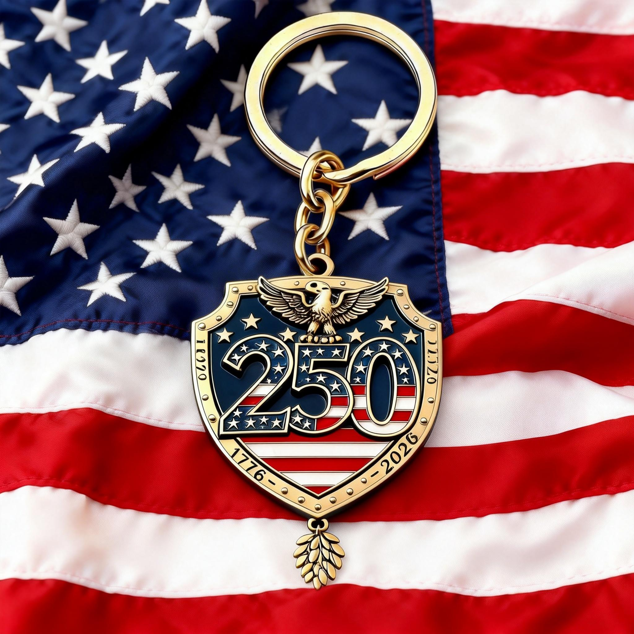 250th anniversary keychain