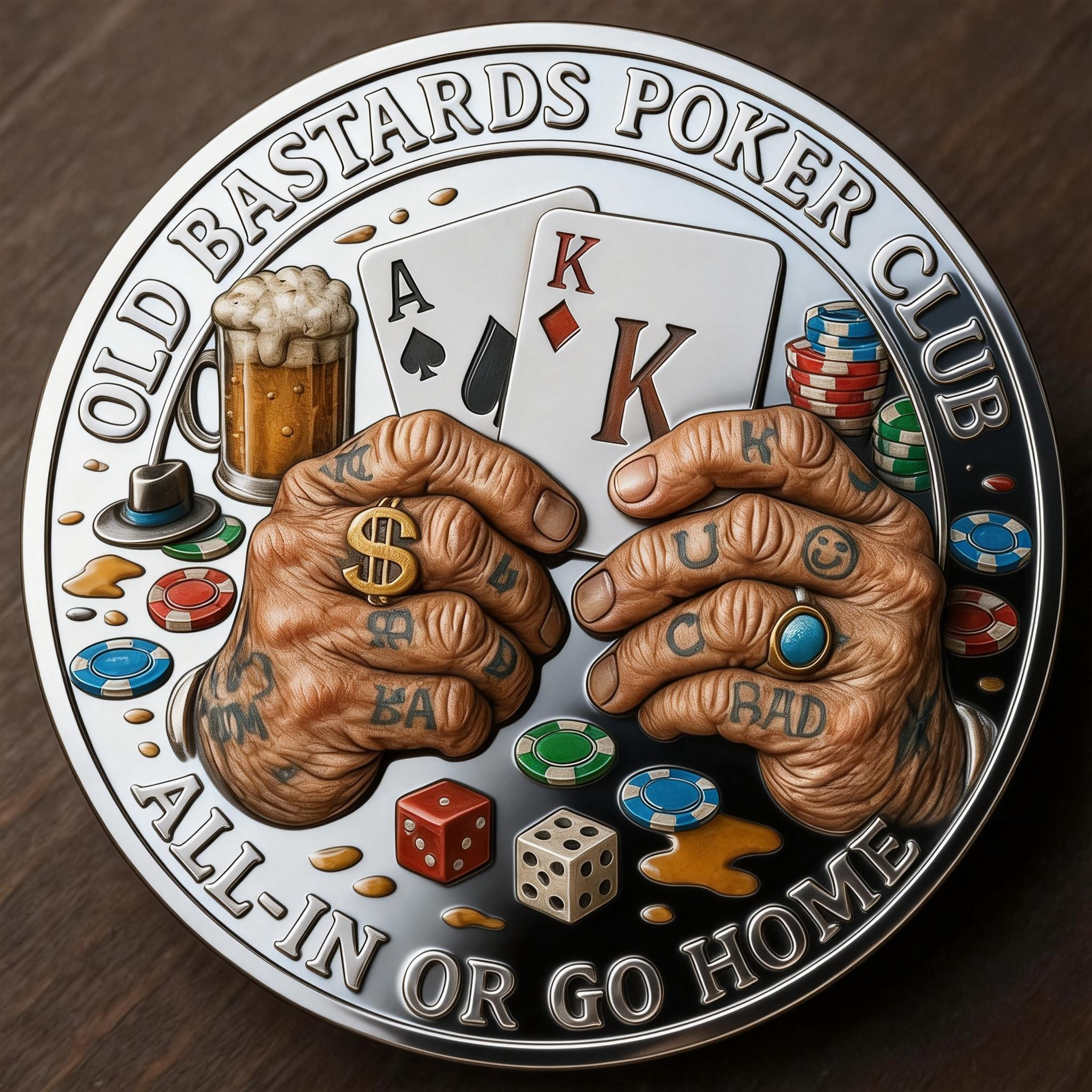 Last Day 49% OFF-OLD BASTARDS POKER CLUB CHALLENGE COIN