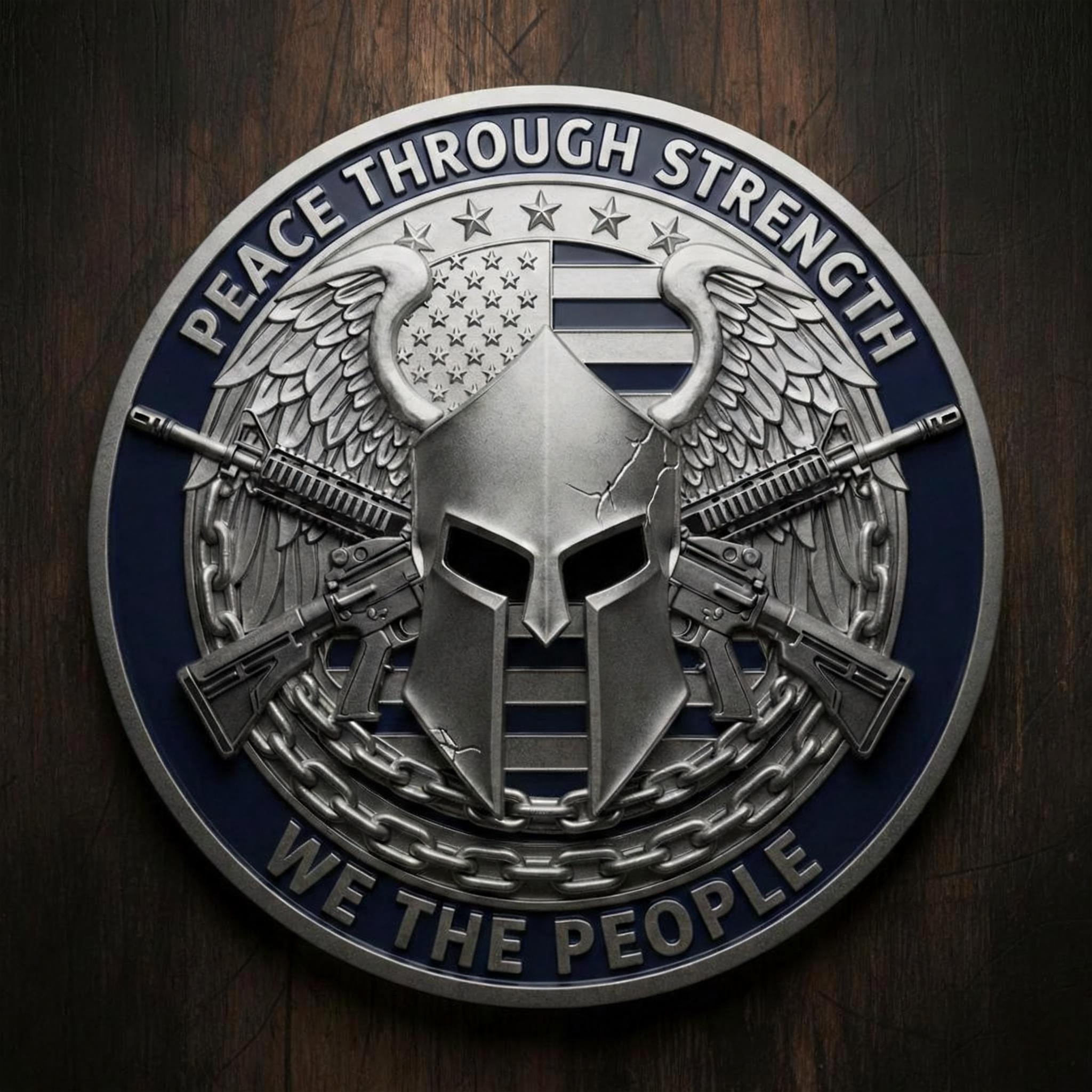 Peace Through Strength™ Spartan Warrior Commemorative Coin – Est. 1776 Edition