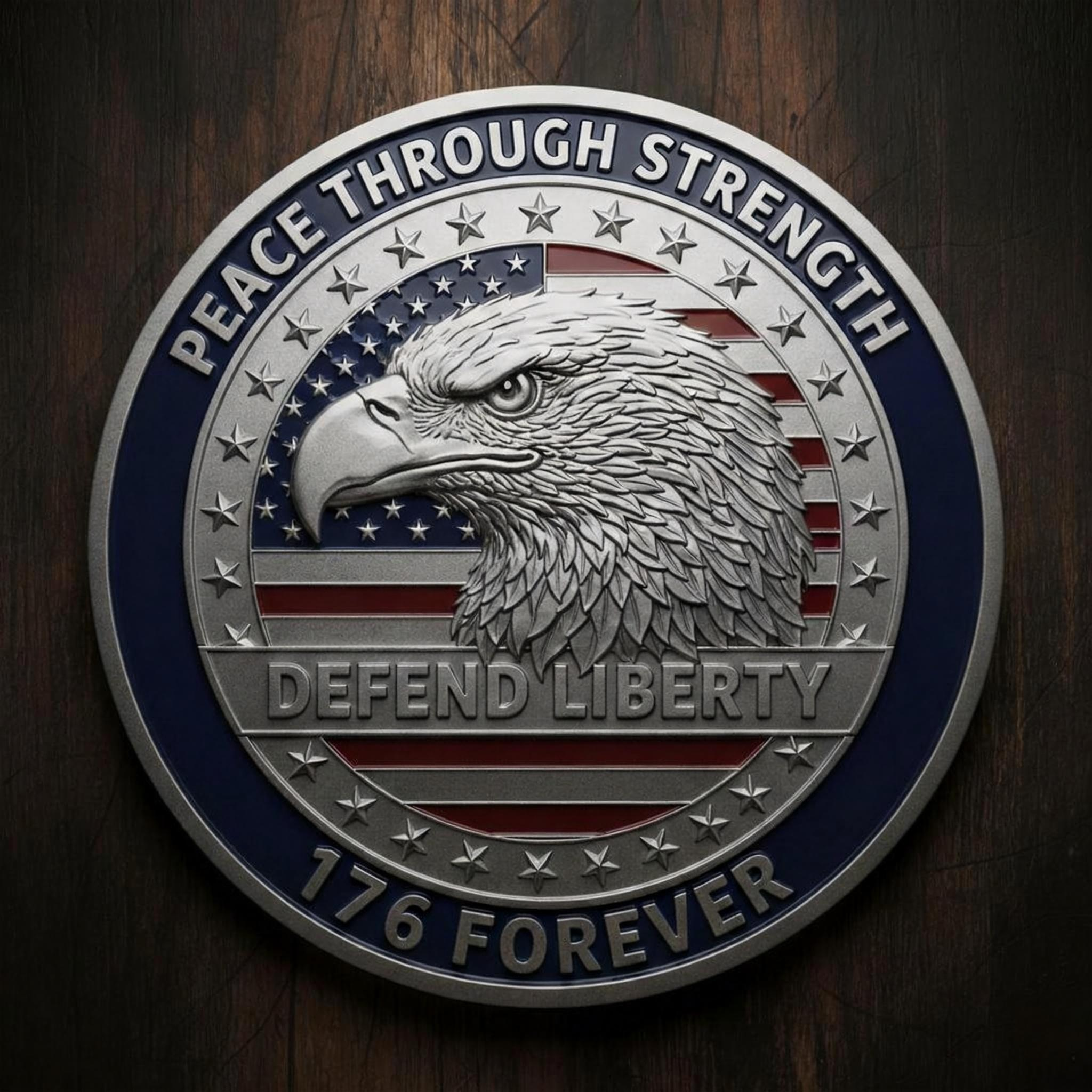 Peace Through Strength™ Spartan Warrior Commemorative Coin – Est. 1776 Edition
