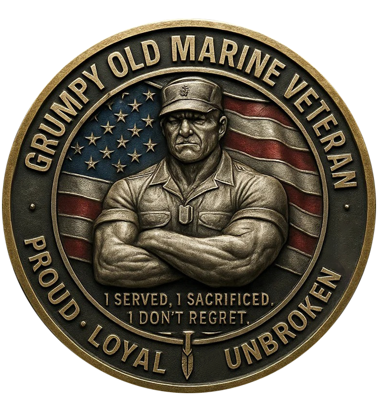 Proud Marine Veteran Challenge Coin