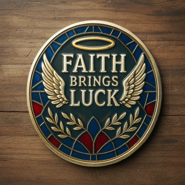 ✝️ Faith Brings Luck — A Blessed Lucky Token