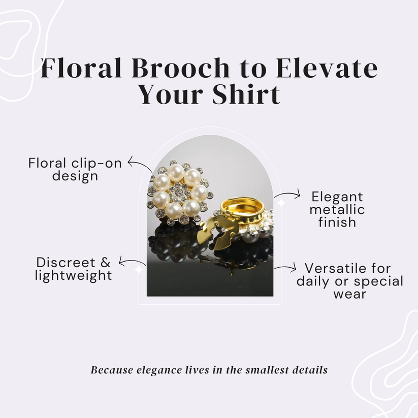 🌸Floral Button cover - Elevate Your Shirt✨