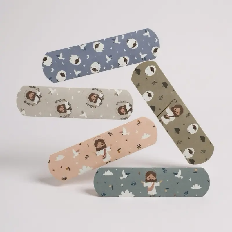 Jesus Hugs Bandages - 50 Sterile Adhesive Strips with 5 Designs