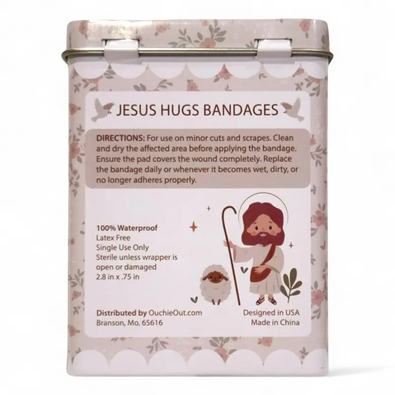 Jesus Hugs Bandages - 50 Sterile Adhesive Strips with 5 Designs