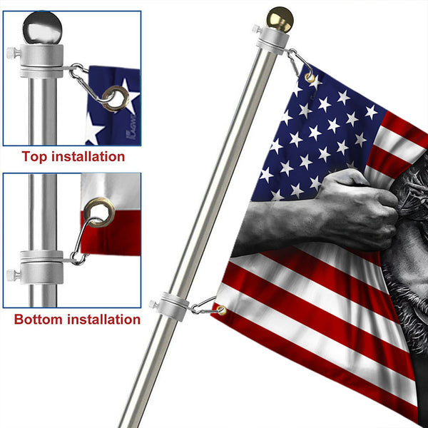 One Nation Under God Jesus Flag - Patriotic Grommet Flag Gift for Faithful Hearts & Home Decor