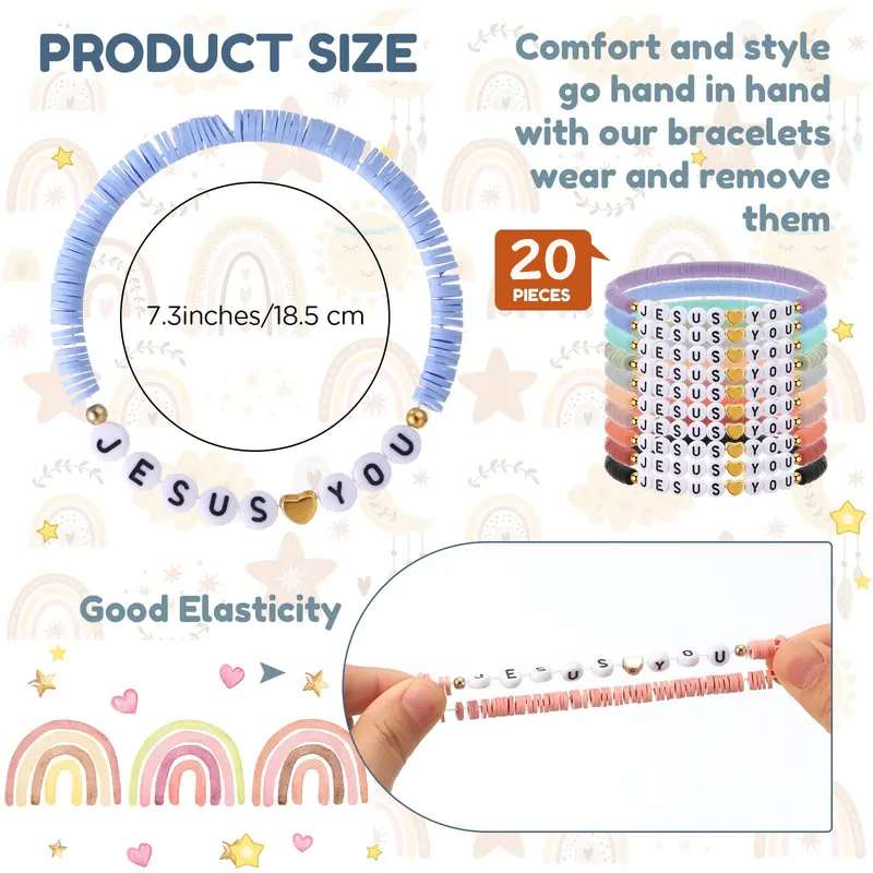 Jesus Loves You Bracelets - Gifts for Halloween Thanksgiving Christmas