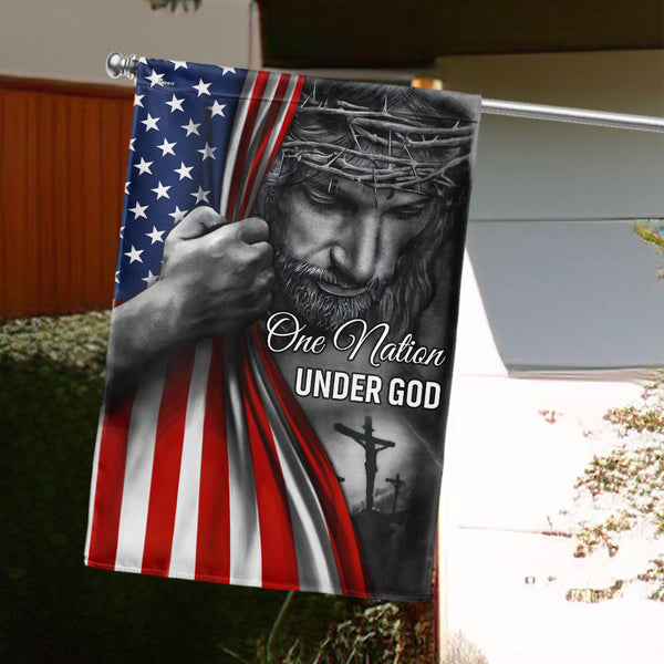 American Flag - One Nation Under God Jesus Flag – Outdoor Decor