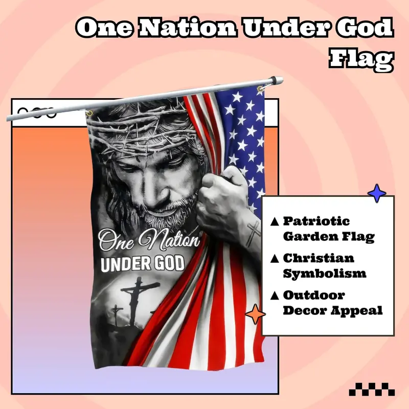 American Flag - One Nation Under God Jesus Flag – Outdoor Decor