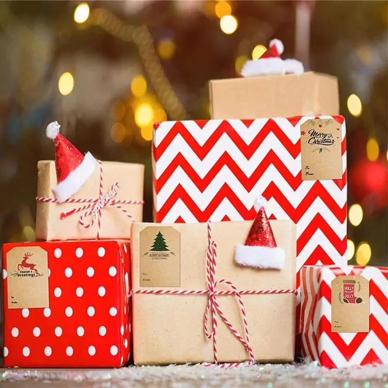 🎁 LAST DAY 49% OFF-Christmas Stickers Roll – 500 Labels Per Roll