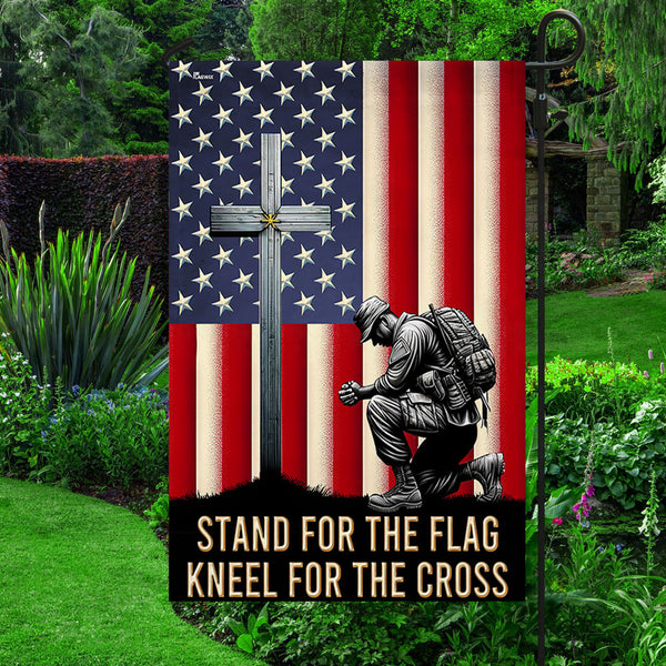 American Flag with Cross Veteran Day Christ Flag