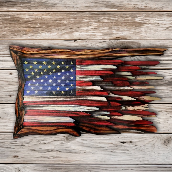 🔥Last Day Flash Sale - 60% OFF🔥 -Wooden American Flag🔥