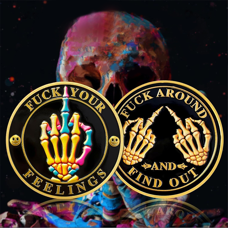 Funny Middle Finger F**k Challenge Coin