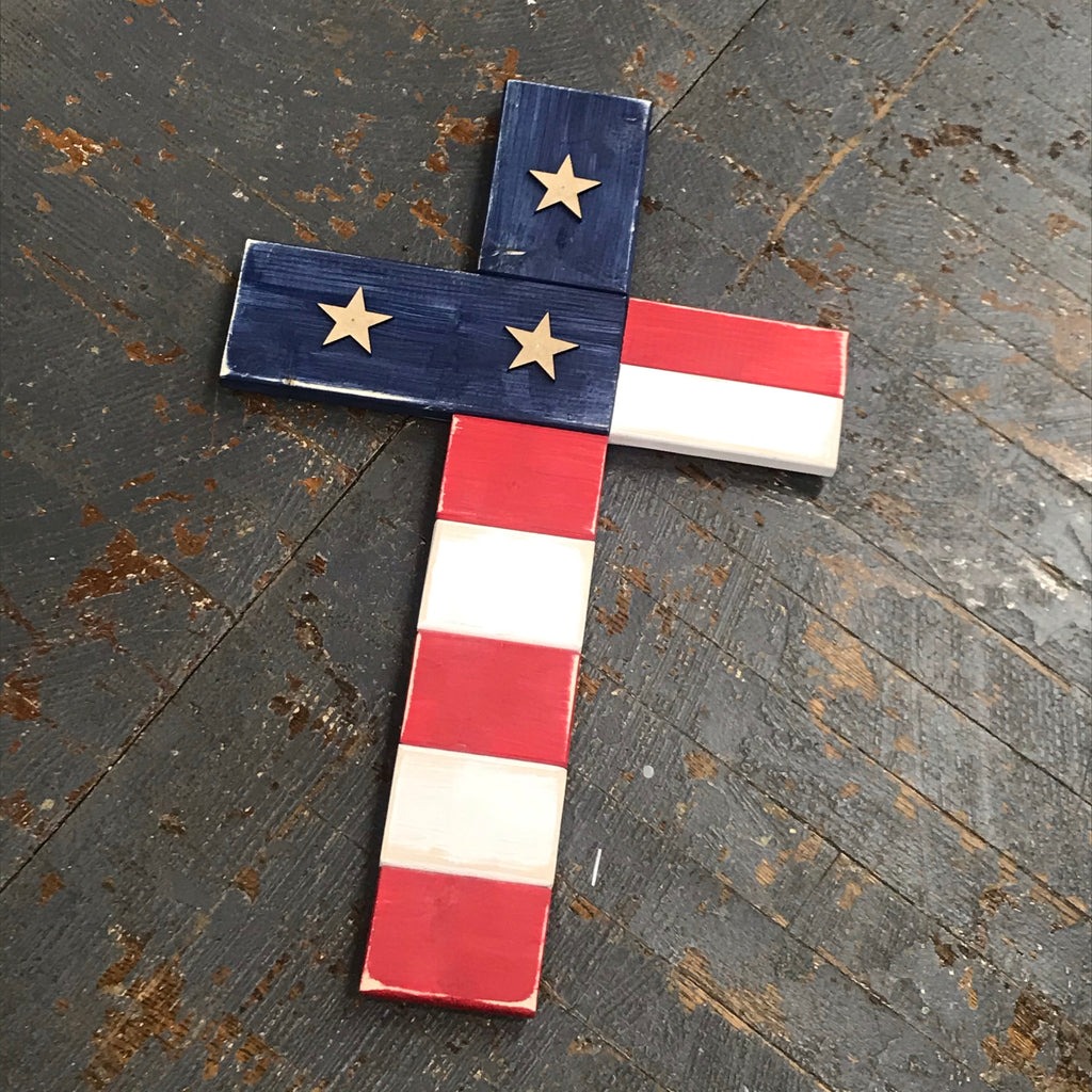 🔥Last Day Clearance Sale 61% OFF 🔥- American Wooden Flag Memorial Cross - Handmade by USA Veterans