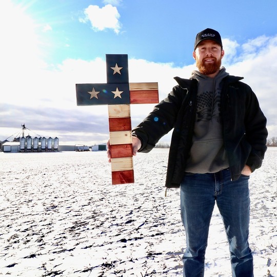 🔥Last Day Clearance Sale 61% OFF 🔥- American Wooden Flag Memorial Cross - Handmade by USA Veterans