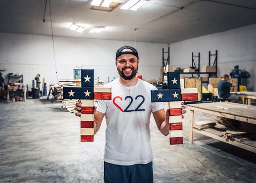 🔥Last Day Clearance Sale 61% OFF 🔥- American Wooden Flag Memorial Cross - Handmade by USA Veterans