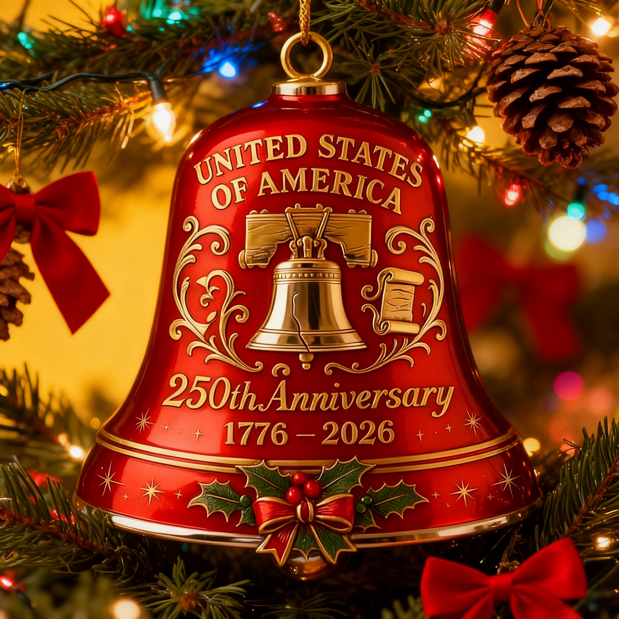 🔥Last Day 49% OFF -🔔United States 250th Anniversary Bell Ornament