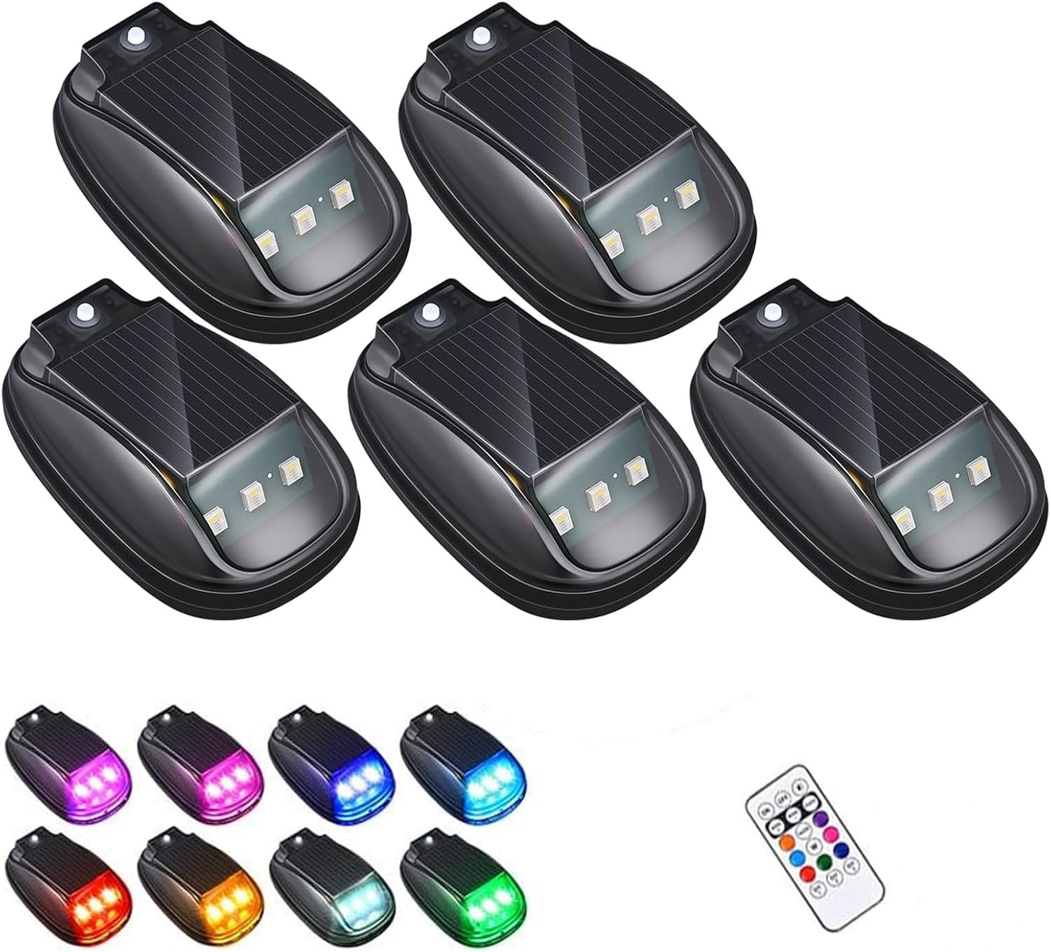 Last Day 49% OFF🔥Solar-powered RGB strobe light on car roof with remote control💡