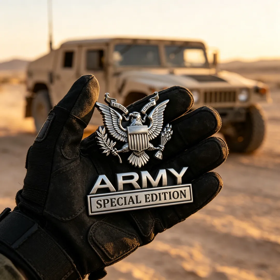 U.S. Army Special Edition Eagle Chrome Metal Badge