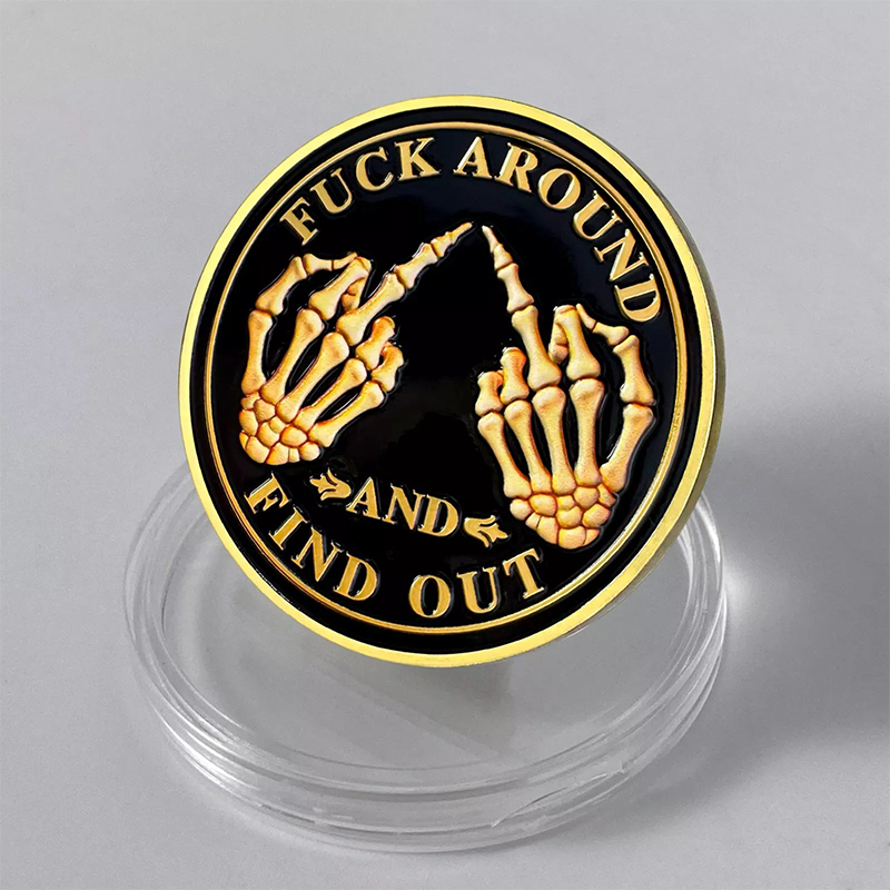 Funny Middle Finger F**k Challenge Coin