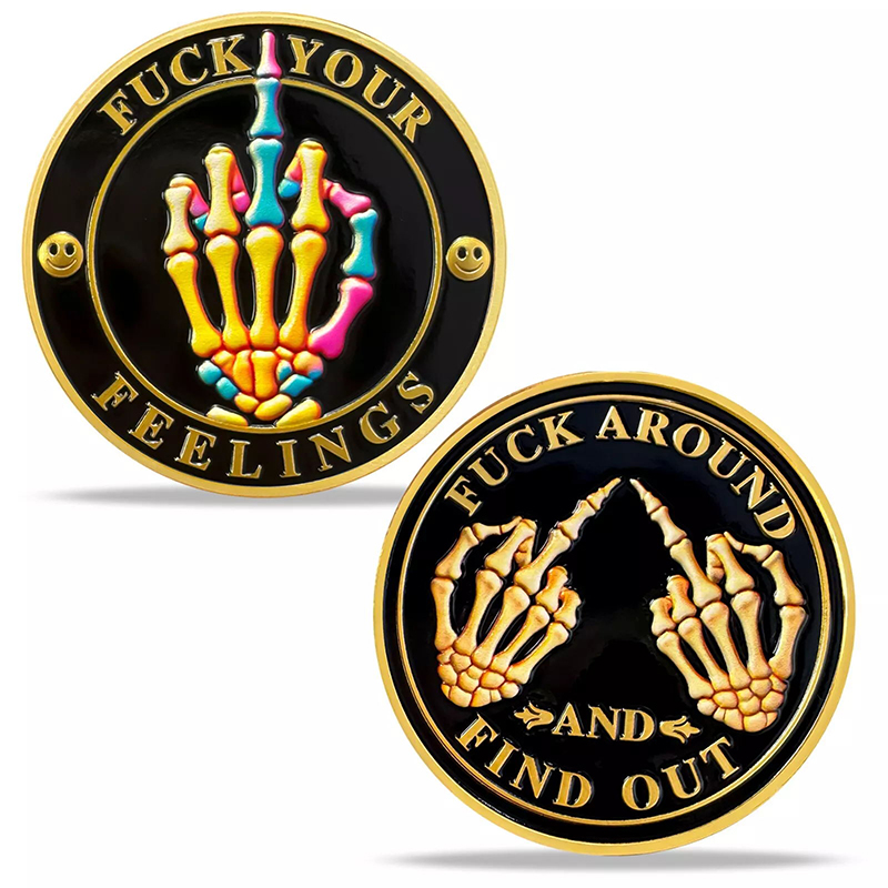 Funny Middle Finger F**k Challenge Coin