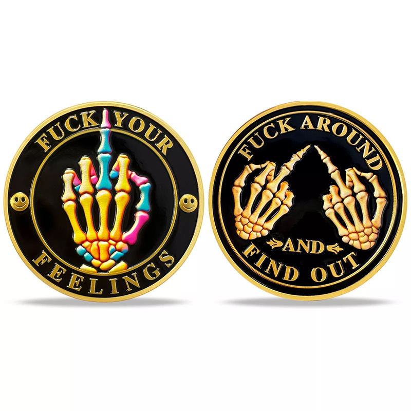 Funny Middle Finger F**k Challenge Coin