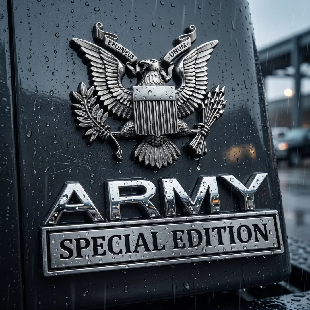 U.S. Army Special Edition Eagle Chrome Metal Badge