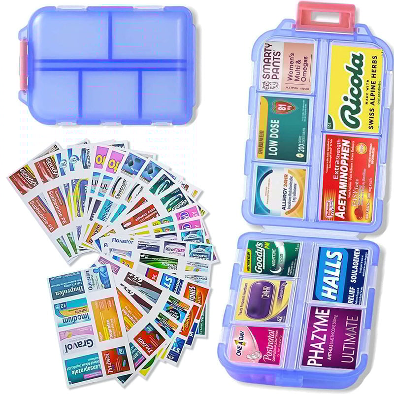 🌸Mother's Day Hot Sale 49% OFF🌸Travel Pill Organizer Box (161 Labels for Customization)